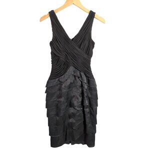 Sangria Sheath Dress‎ Womens 4 Black Cocktail Party Sleeveless V-Neck Form Fit